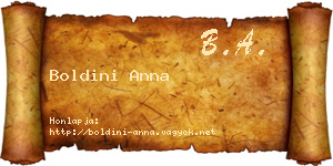 Boldini Anna névjegykártya